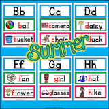 Alphabet Word Wall - Summer Theme