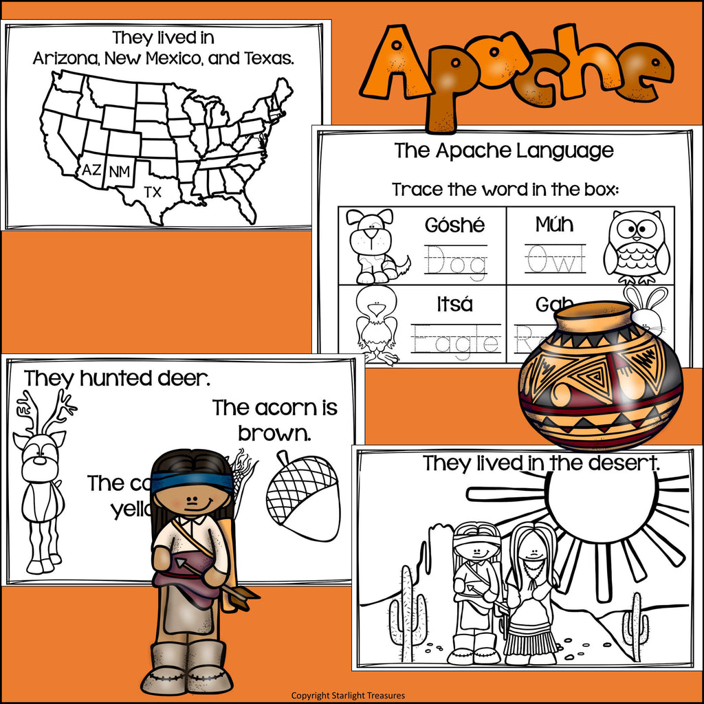 Apache Tribe Mini Book for Early Readers