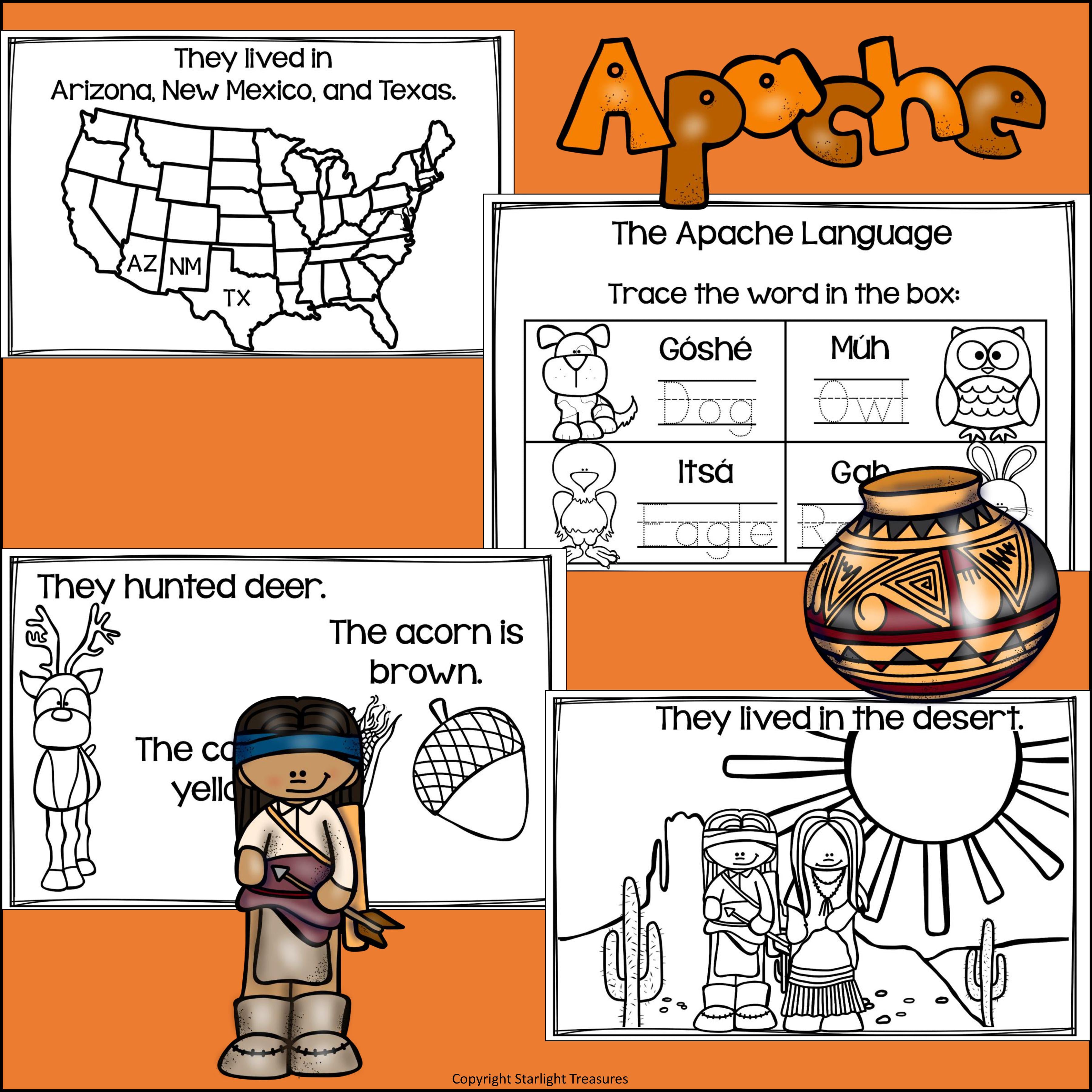 Apache Tribe Mini Book for Early Readers