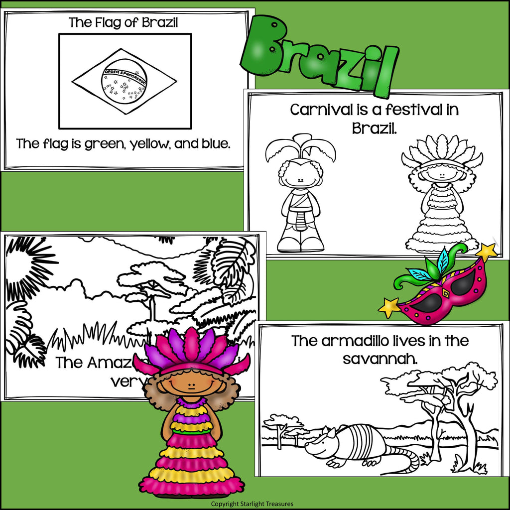 Brazil Mini Book for Early Readers - A Country Study