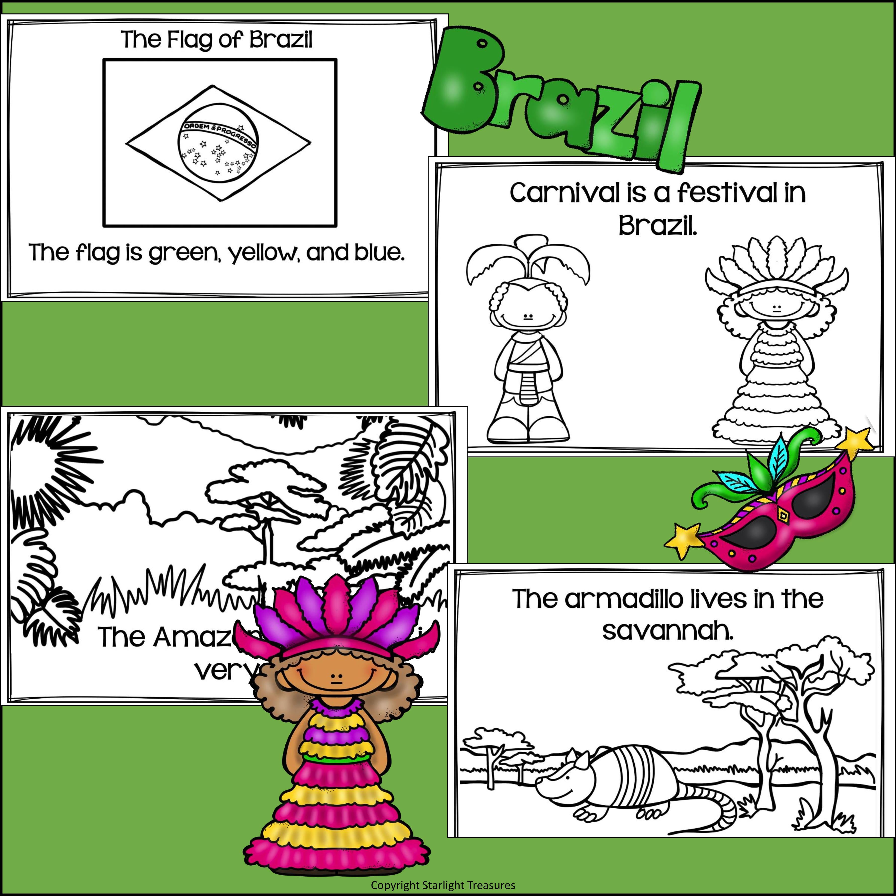 Brazil Mini Book for Early Readers - A Country Study