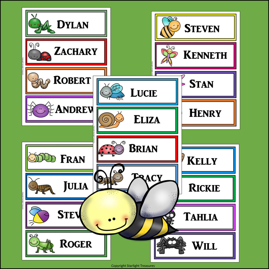 Bugs Name Tags - Editable
