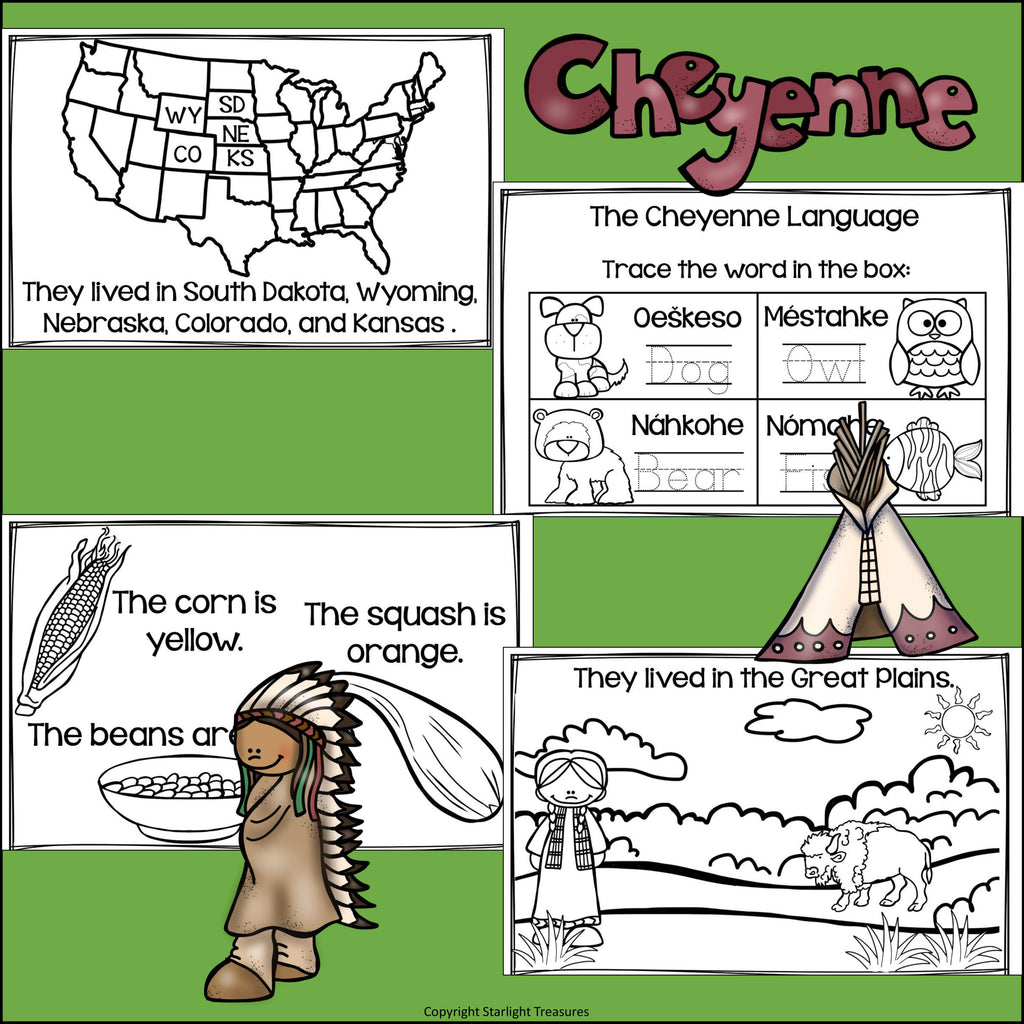 Cheyenne Tribe Mini Book for Early Readers