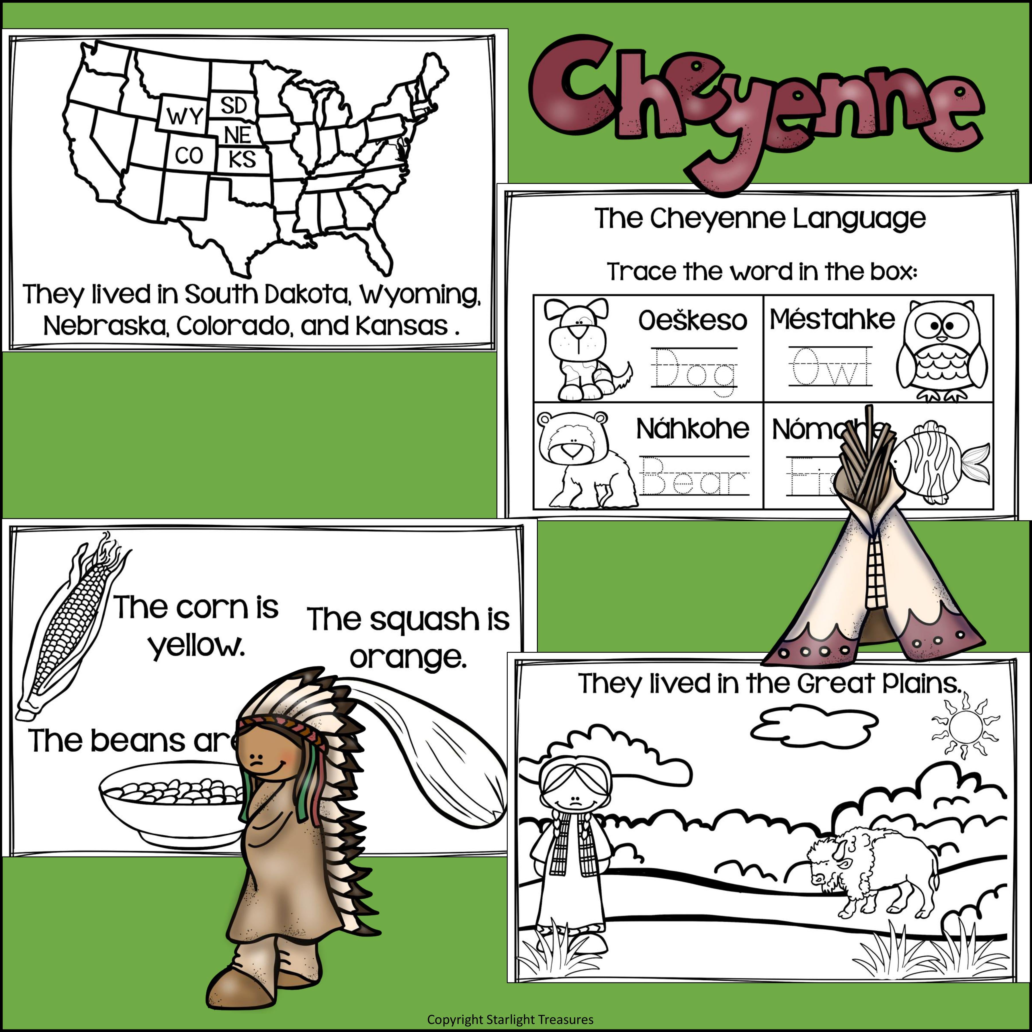Cheyenne Tribe Mini Book for Early Readers