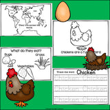 Chickens Mini Book for Early Readers
