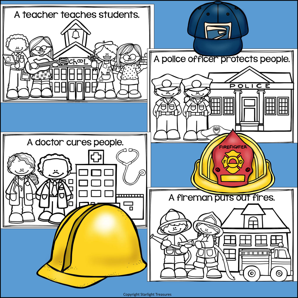 Community Helpers Mini Book for Early Readers