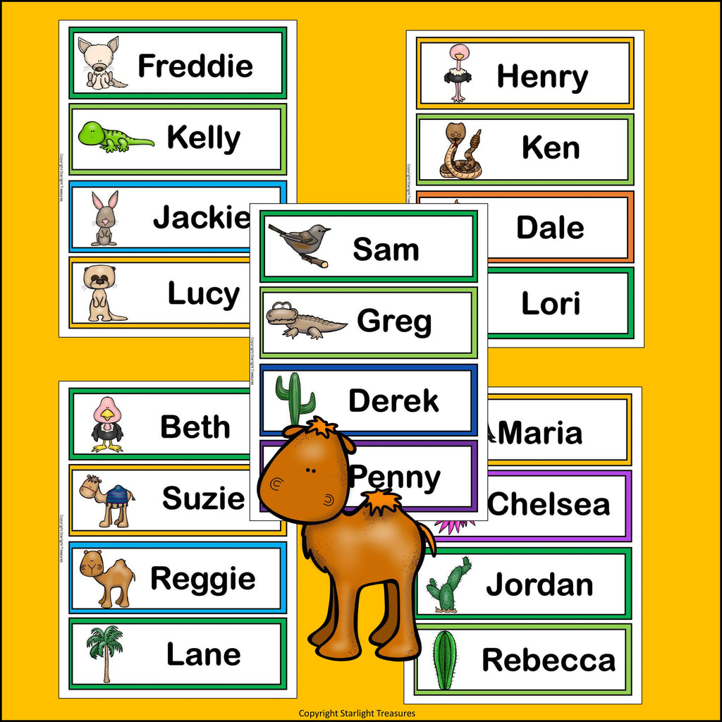 Desert Name Tags - Editable
