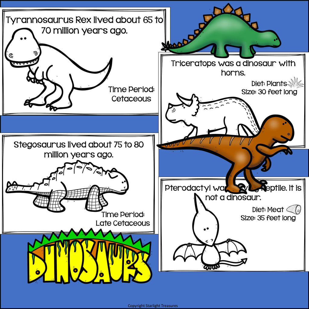 Dinosaurs Mini Book for Early Readers