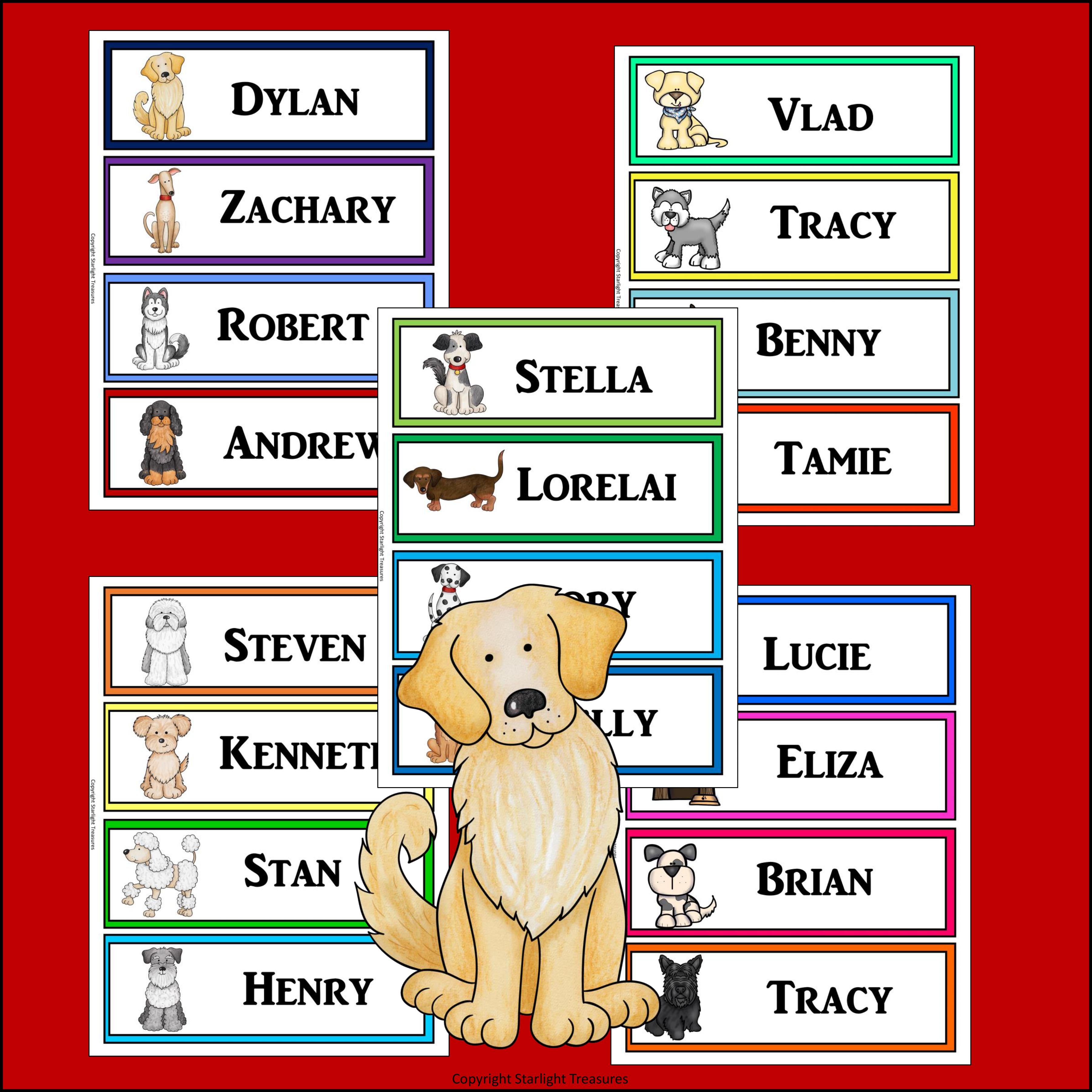 Dogs Name Tags - Editable