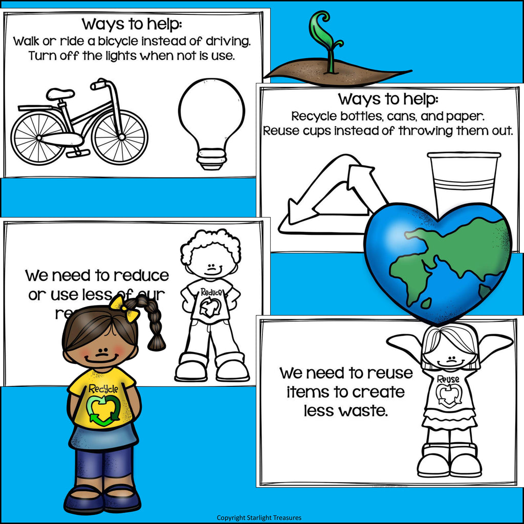 Earth Day Mini Book for Early Readers