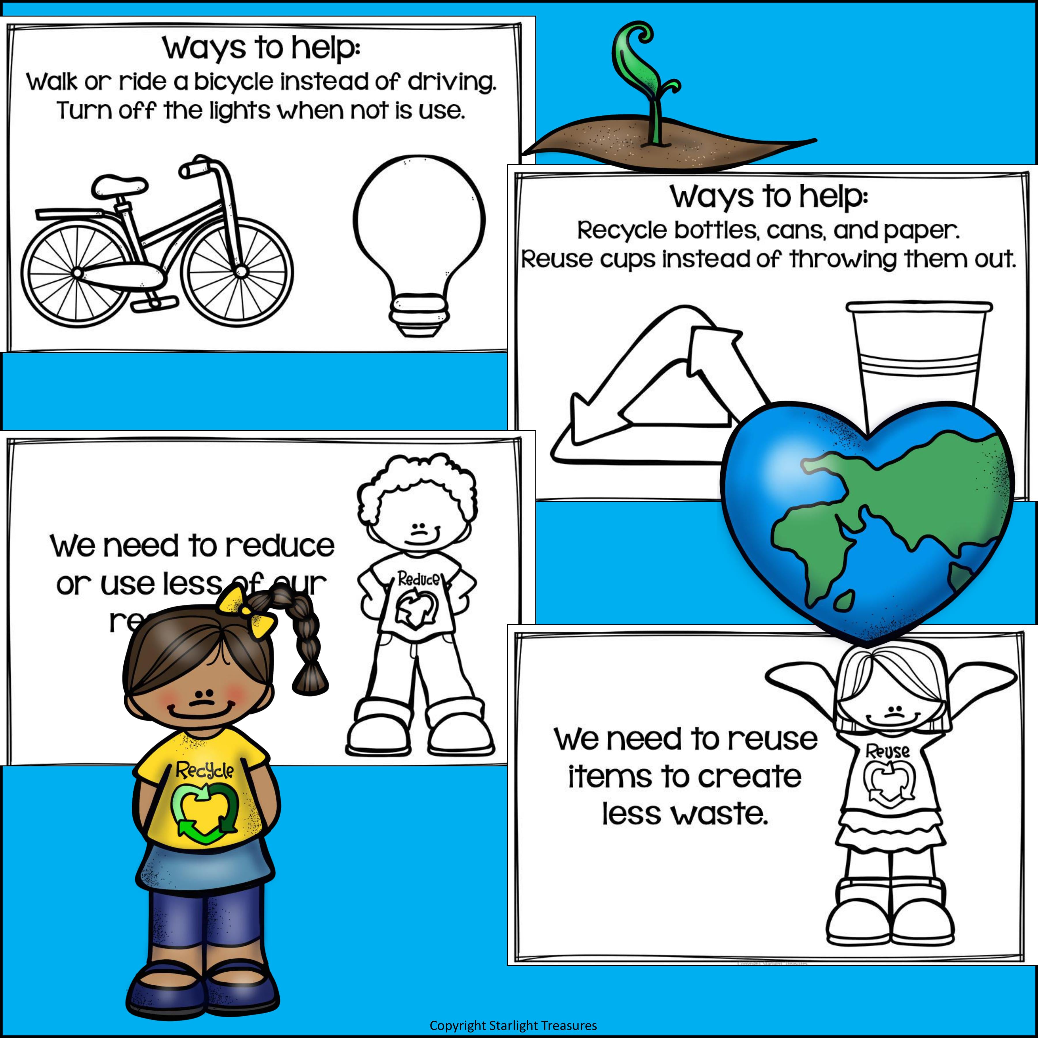 Earth Day Mini Book for Early Readers