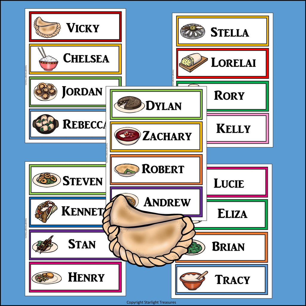 Exotic Foods Name Tags - Editable