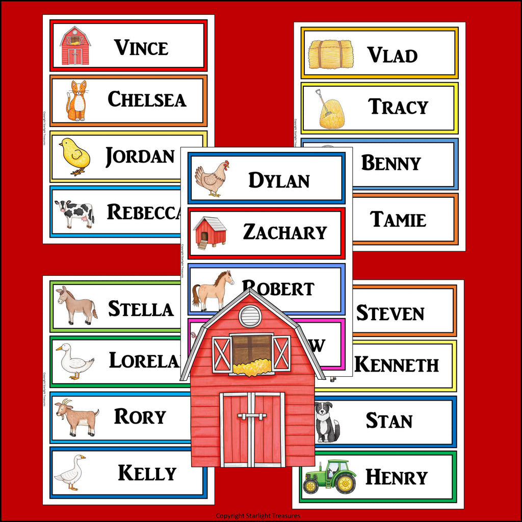 Farm Name Tags - Editable