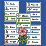 Flowers Name Tags - Editable