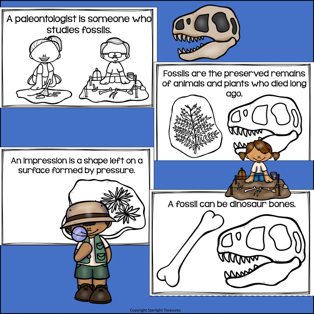 Fossils Mini Book for Early Readers