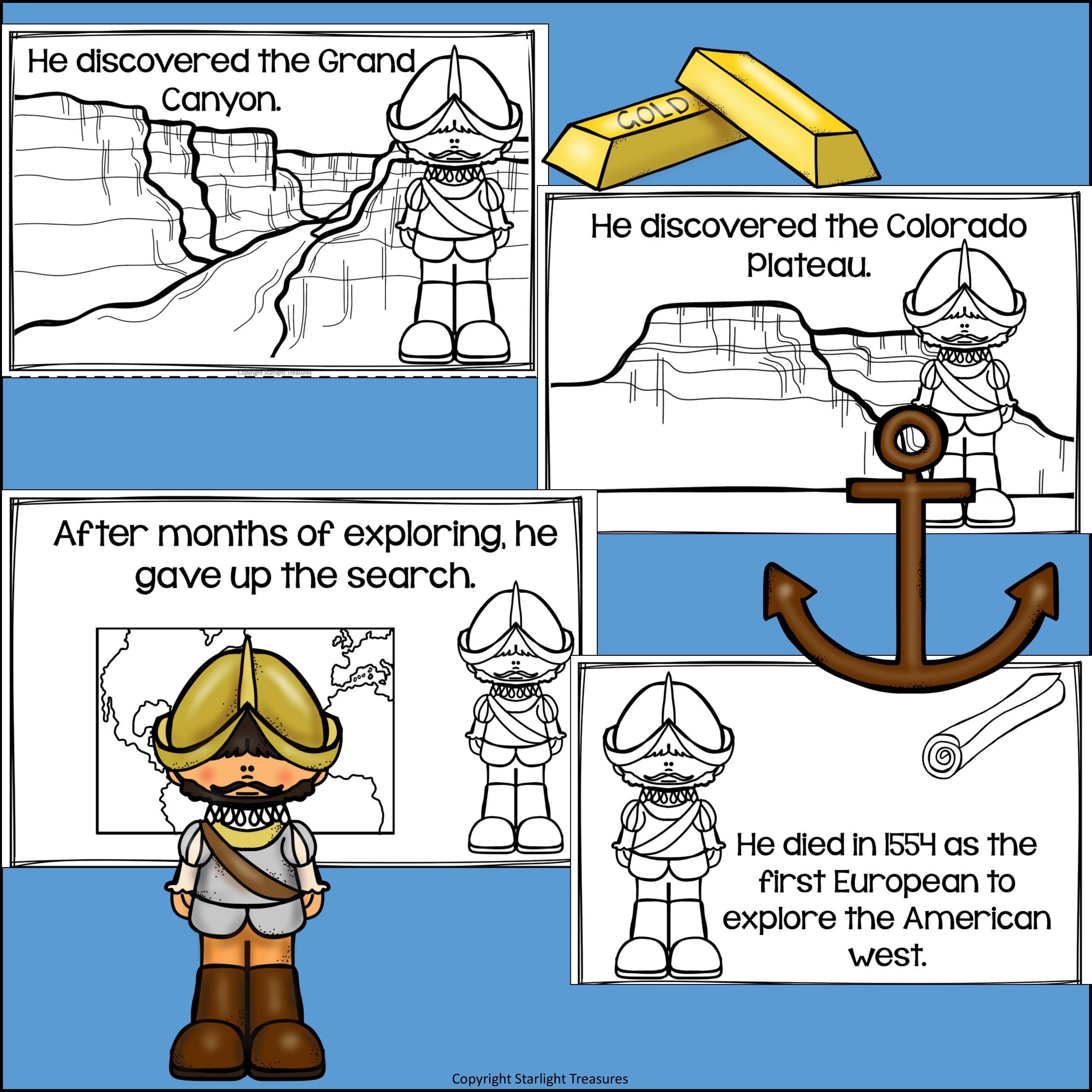 Francisco Coronado Mini Book for Early Readers: Early Explorers