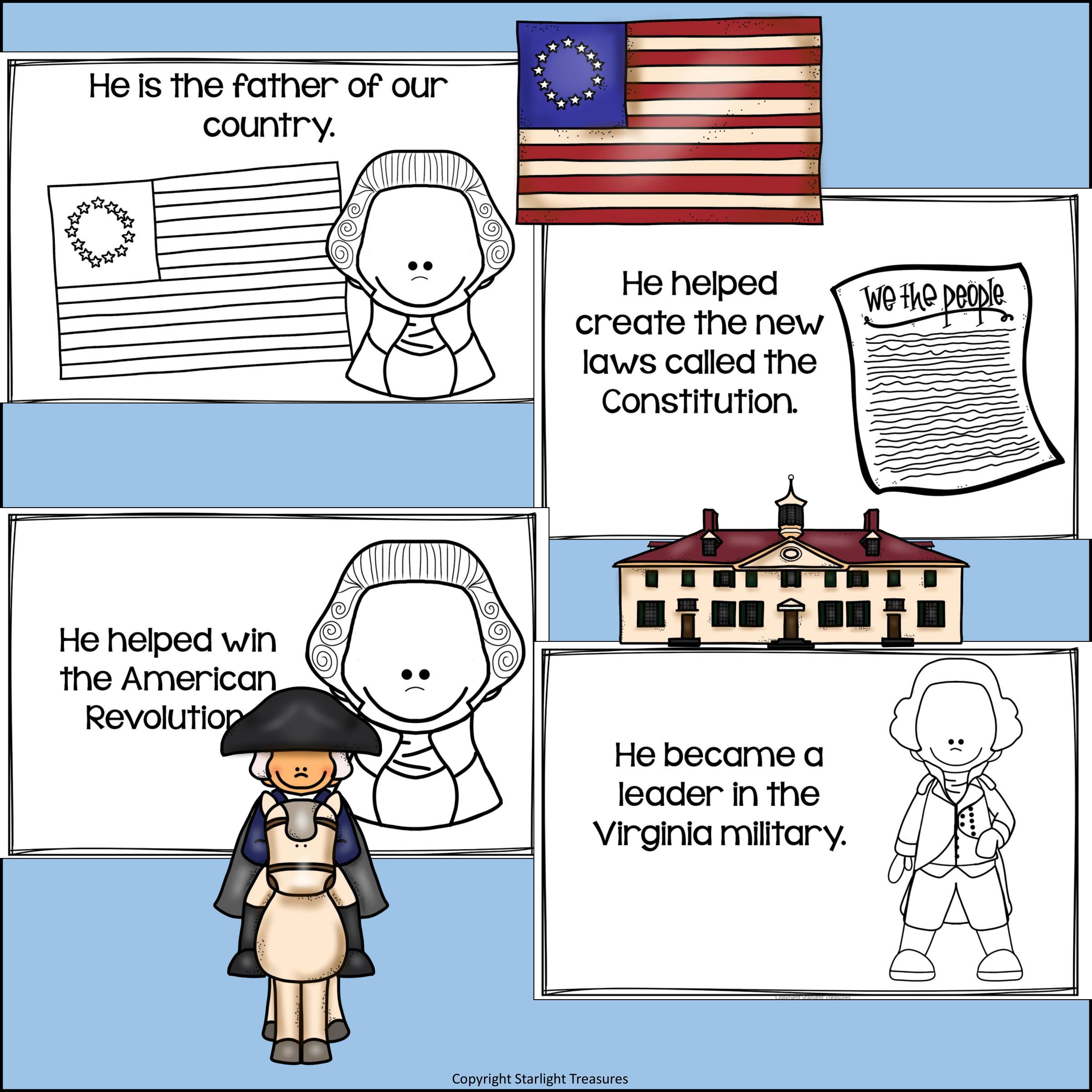 George Washington Mini Book for Early Readers