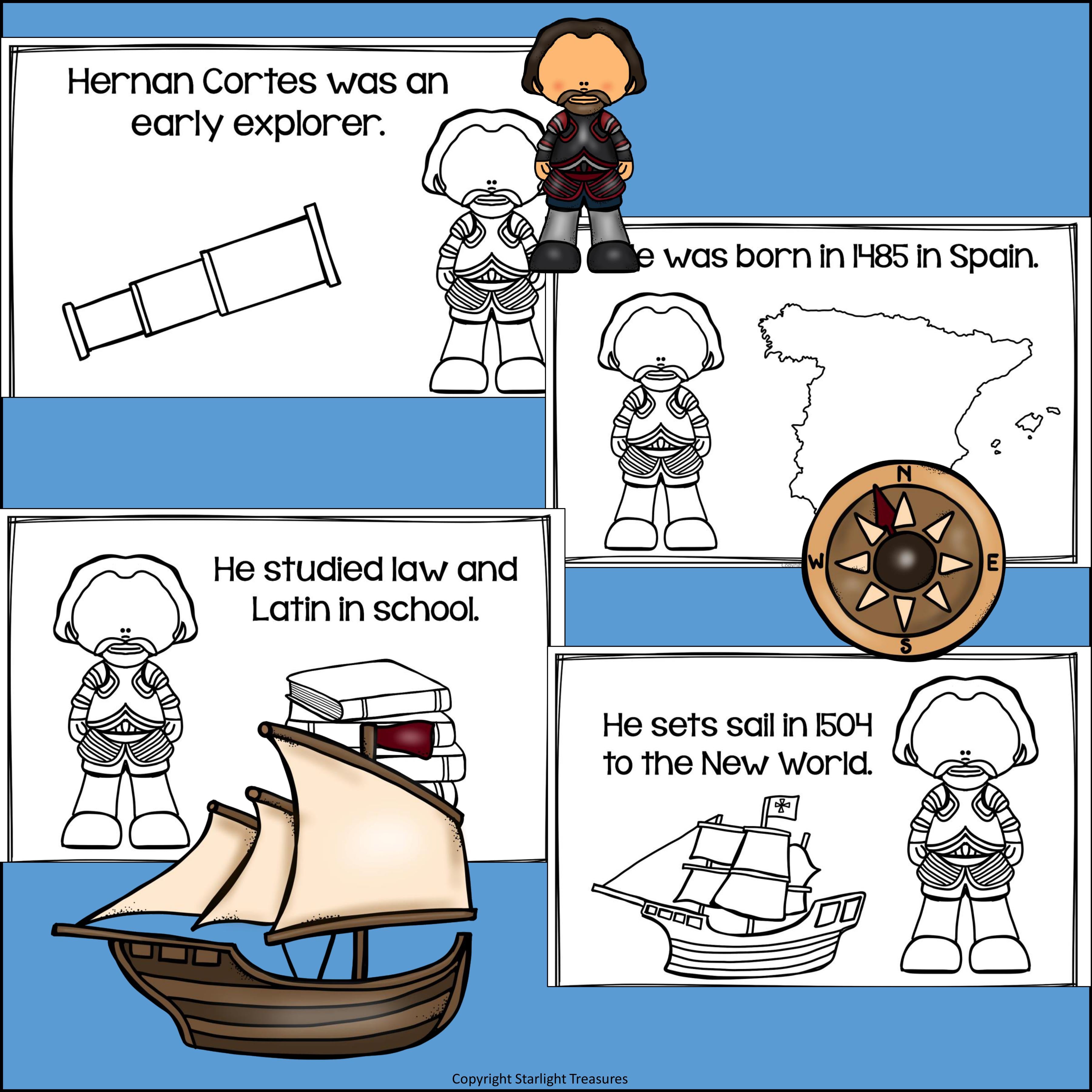 Hernan Cortes Mini Book for Early Readers: Early Explorers