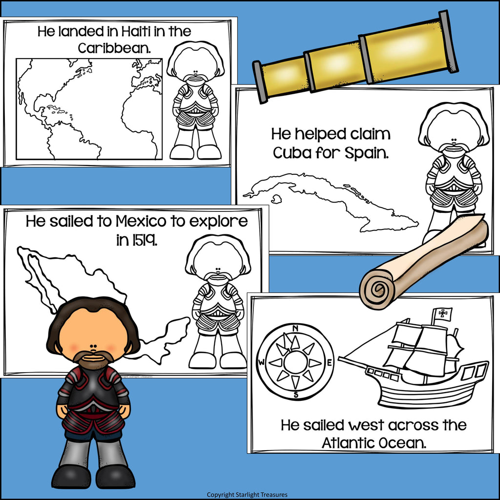 Hernan Cortes Mini Book for Early Readers: Early Explorers