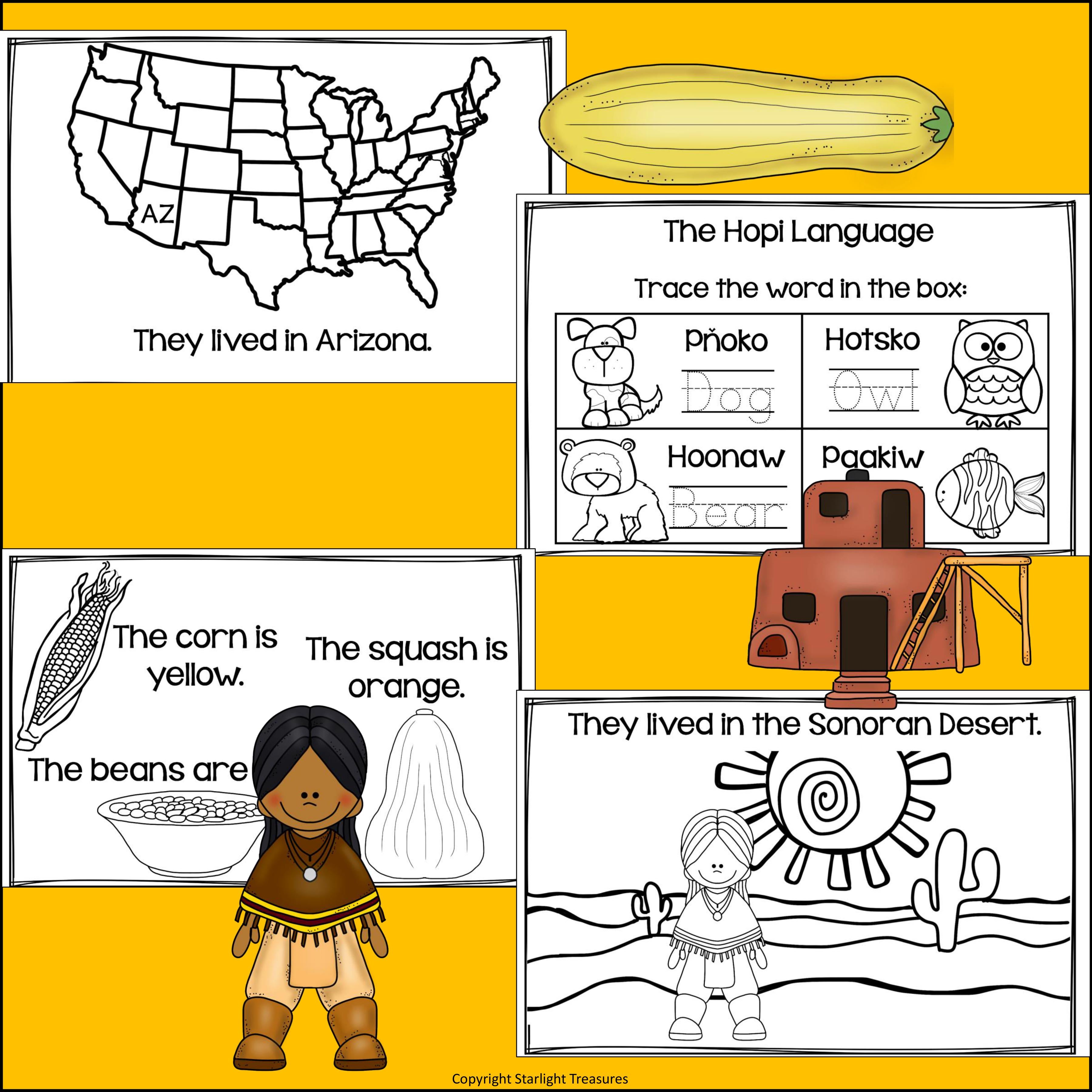 Hopi Tribe Mini Book for Early Readers