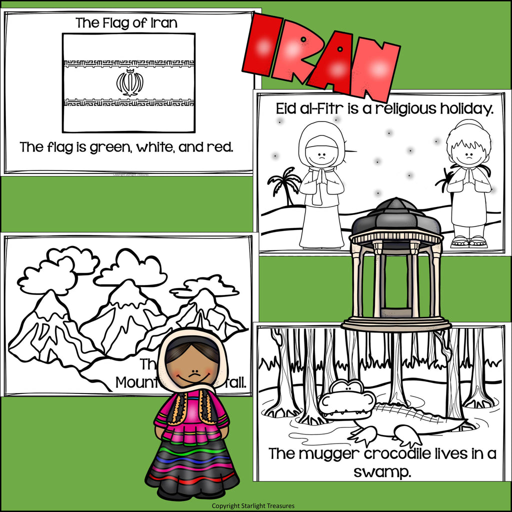 Iran Mini Book for Early Readers - A Country Study
