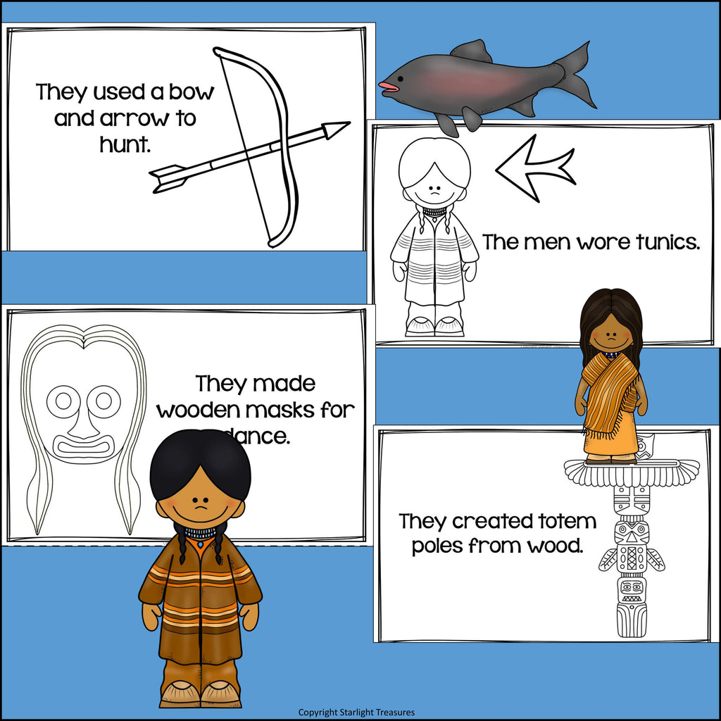 Kwakiutl Tribe Mini Book for Early Readers - Native American Activities
