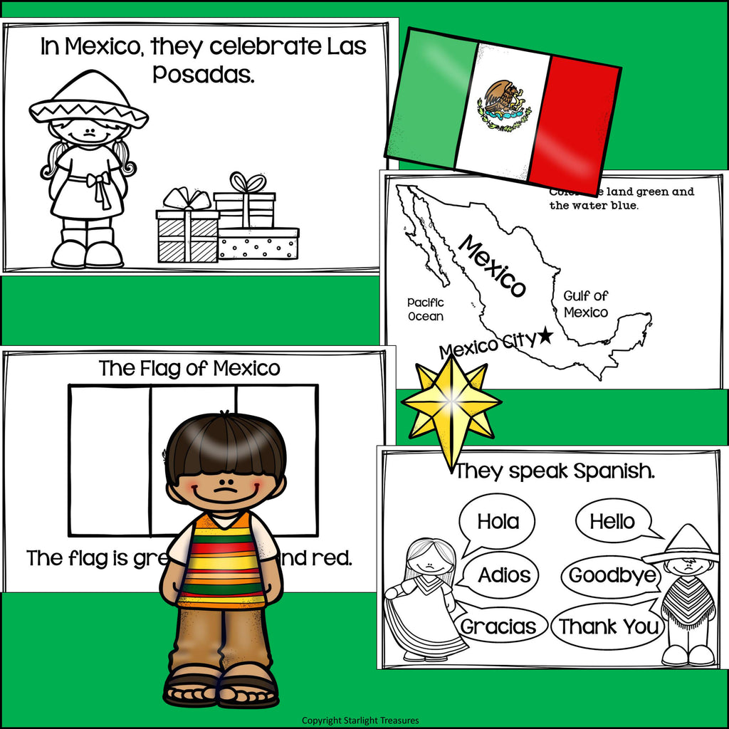Christmas in Mexico: Las Posadas Mini Book for Early Readers