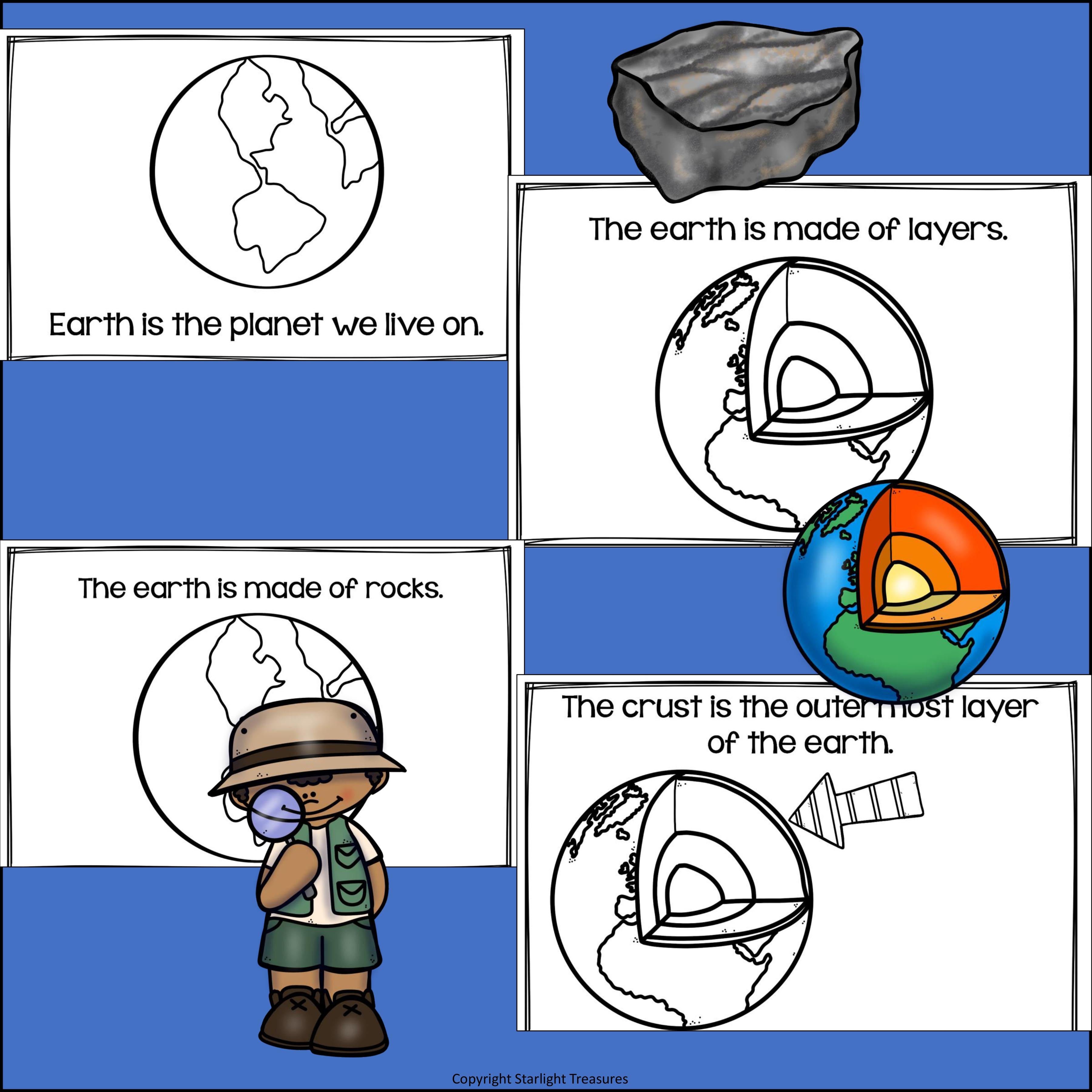 Layers of the Earth Mini Book for Early Readers: Geology