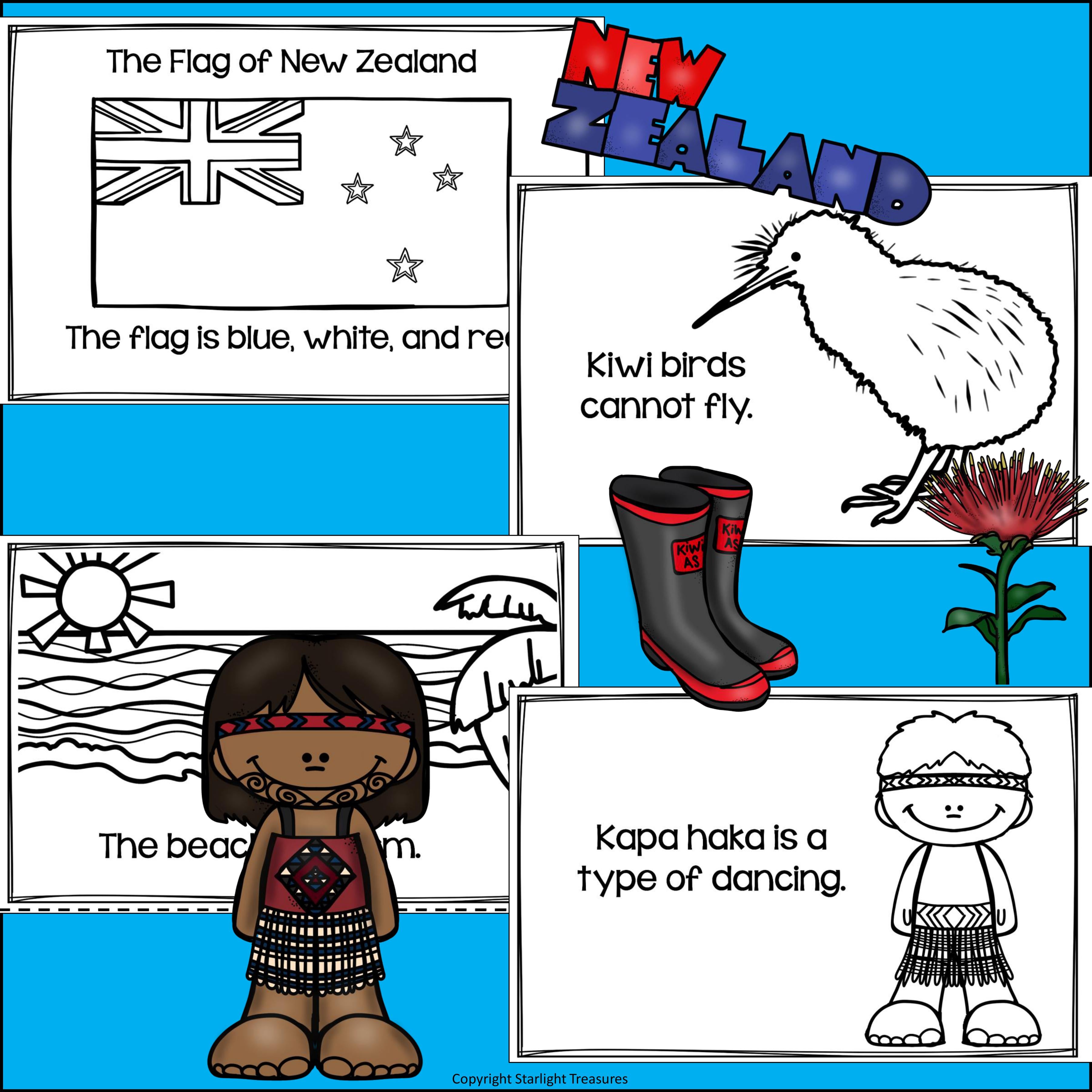 New Zealand Mini Book for Early Readers - A Country Study