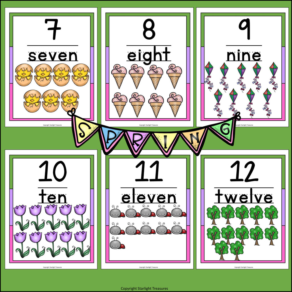 Number Wall Spring Theme: 0-20