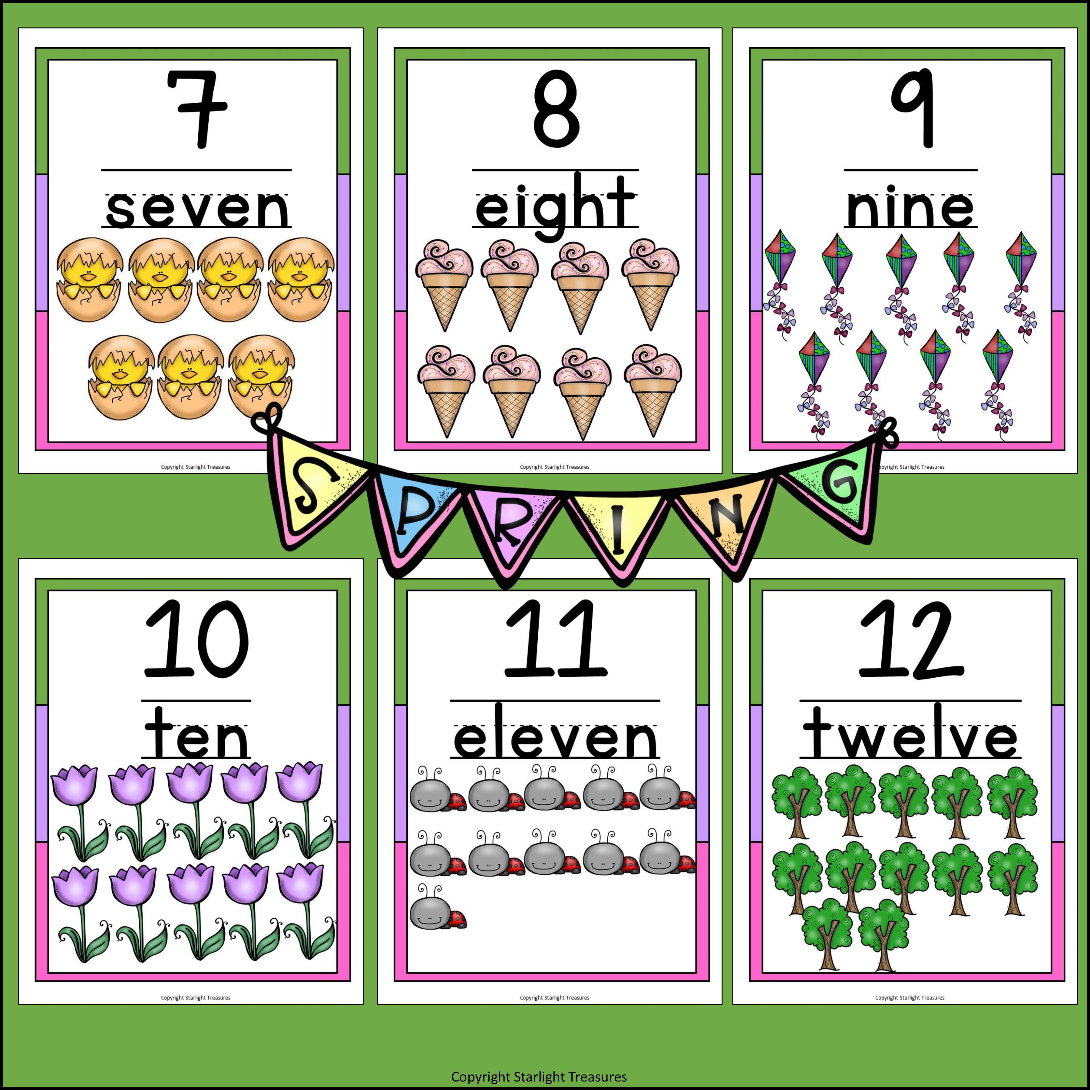 Number Wall Spring Theme: 0-20