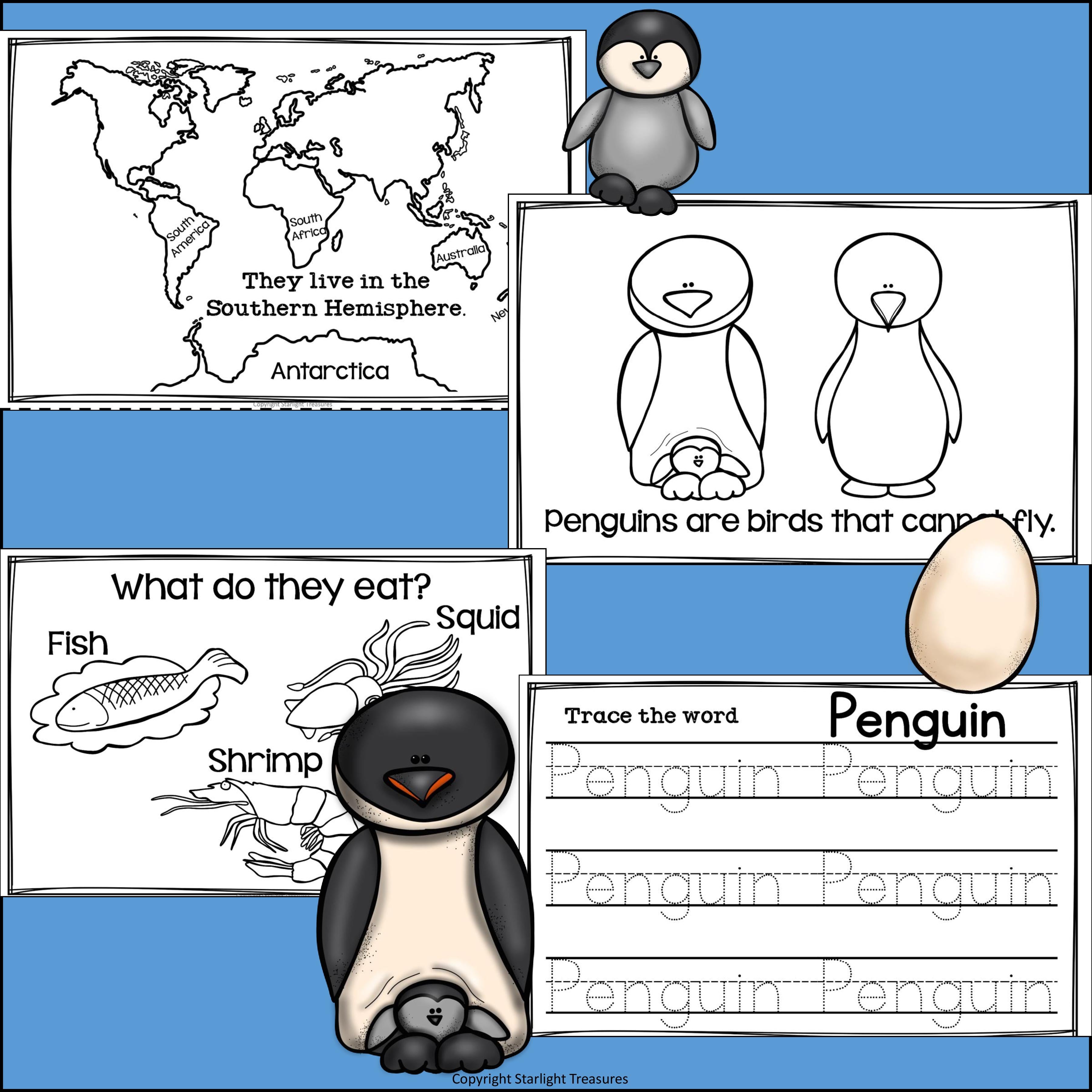 Penguins Mini Book for Early Readers