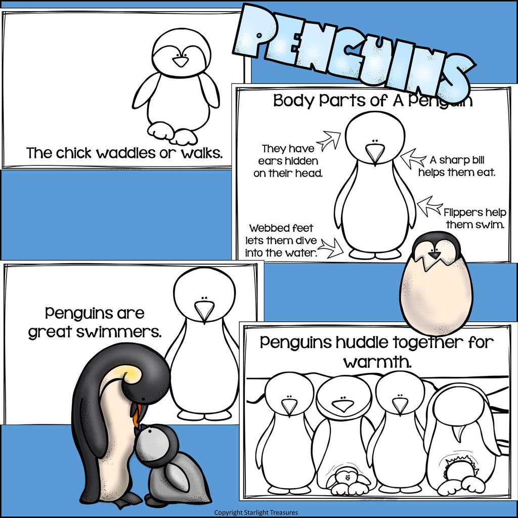 Penguins Mini Book for Early Readers