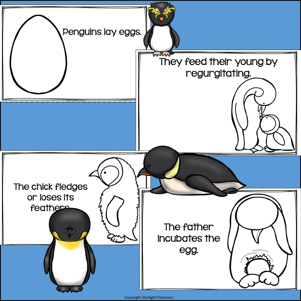 Penguins Mini Book for Early Readers