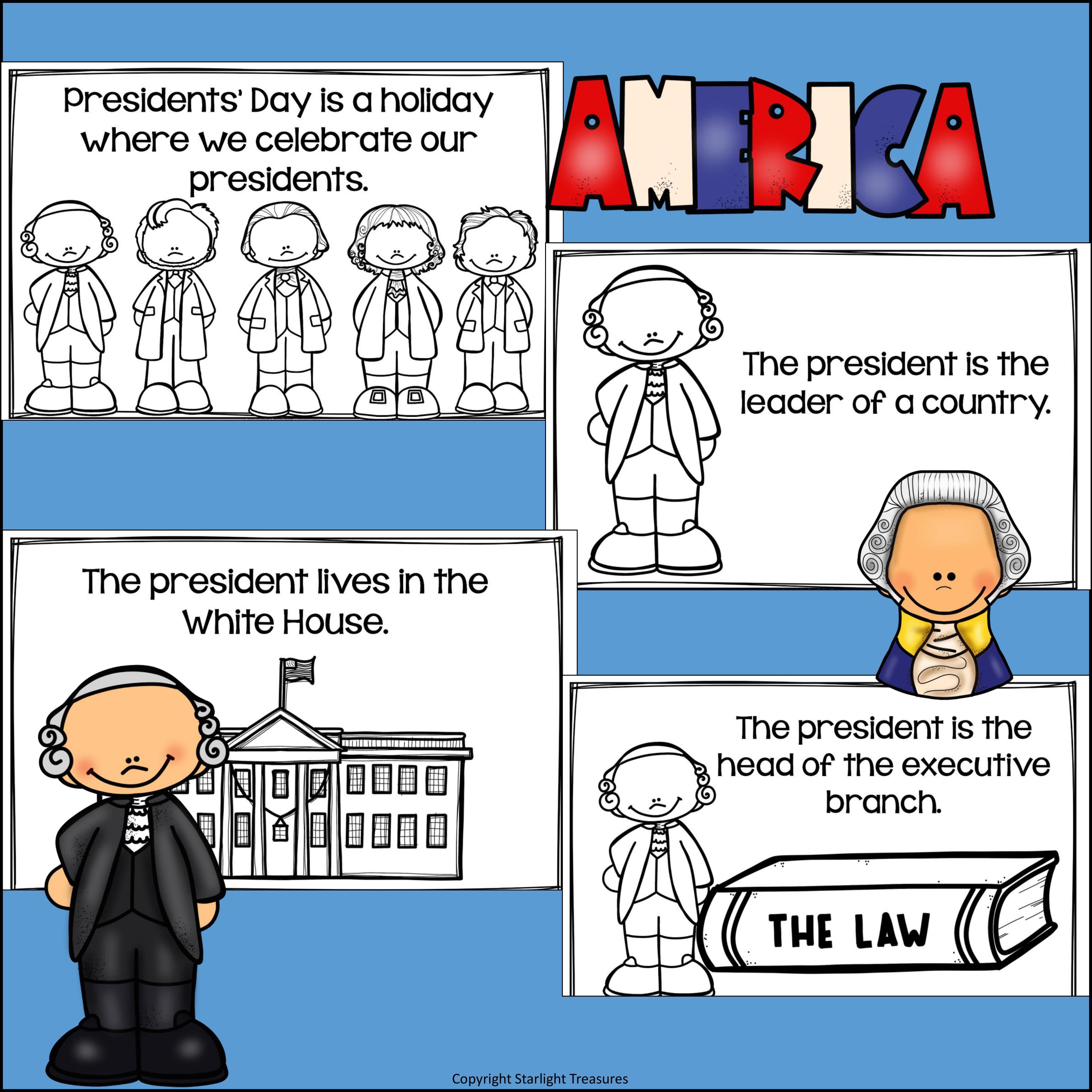 Presidents' Day Mini Book for Early Readers