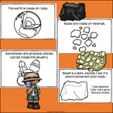 Type of Rocks and Minerals Mini Book for Early Readers: Rock, Minerals, Gemstone