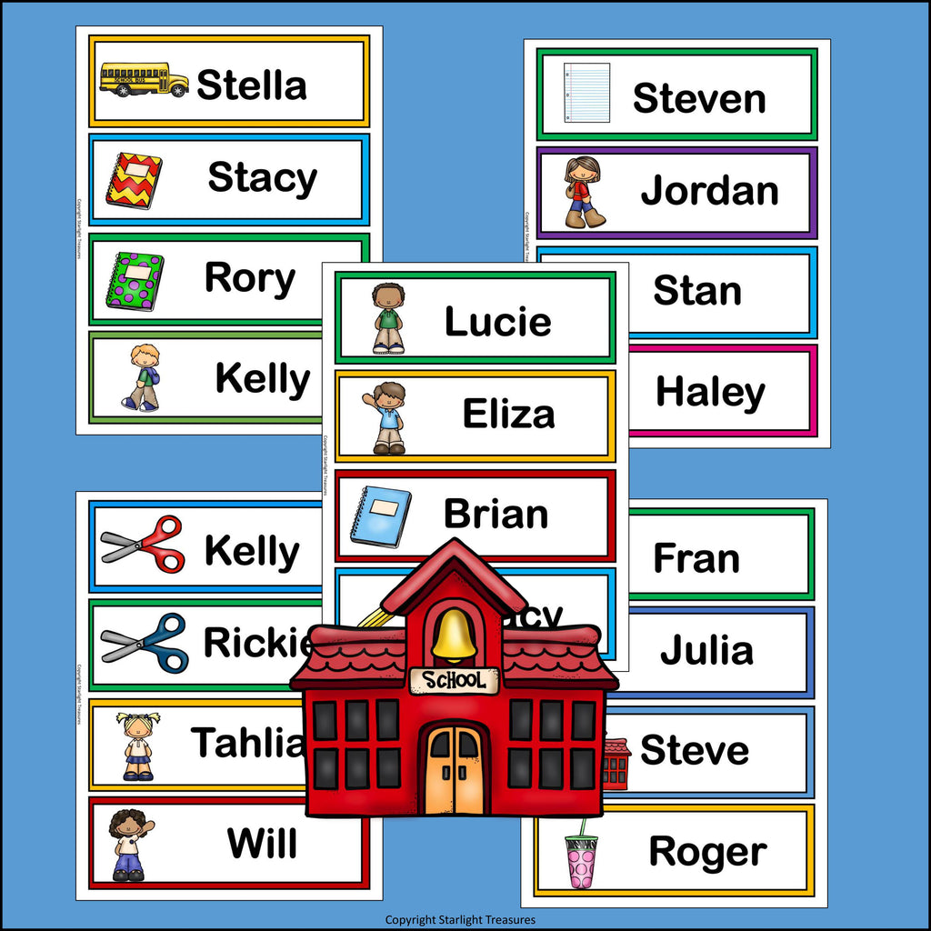 School Name Tags - Editable