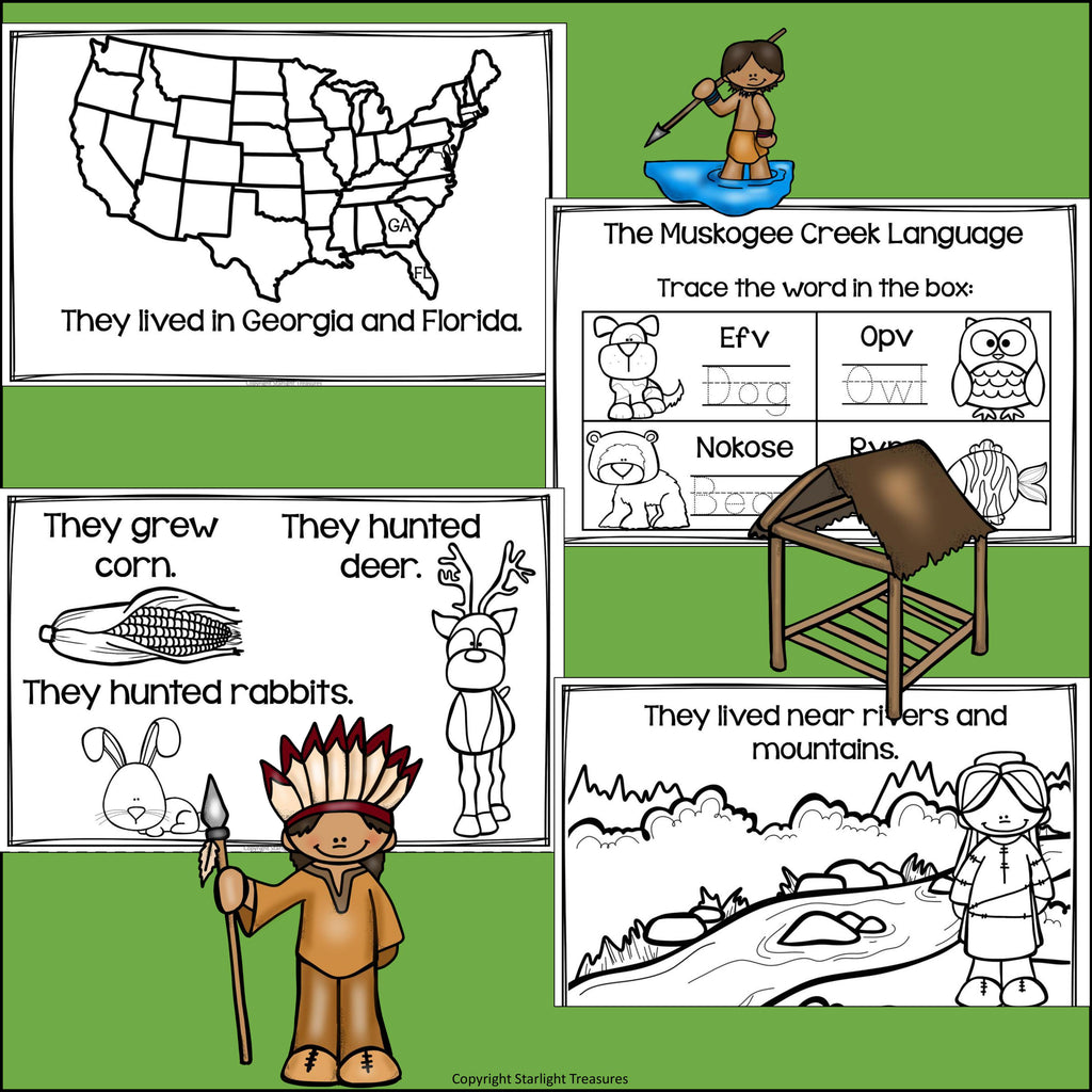 Seminole Tribe Mini Book for Early Readers - Native American Activities