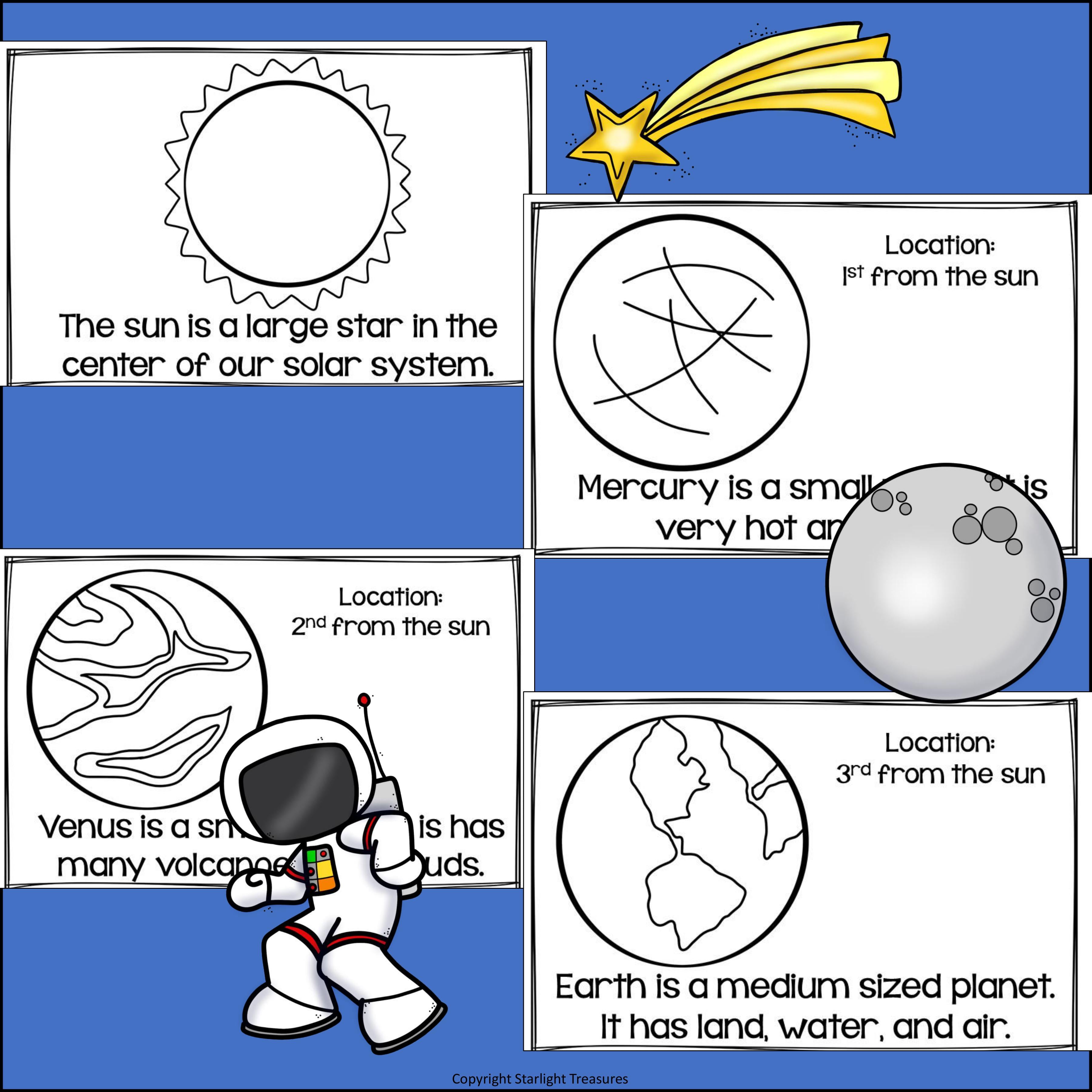 Solar System Mini Book for Early Readers: Space Activities