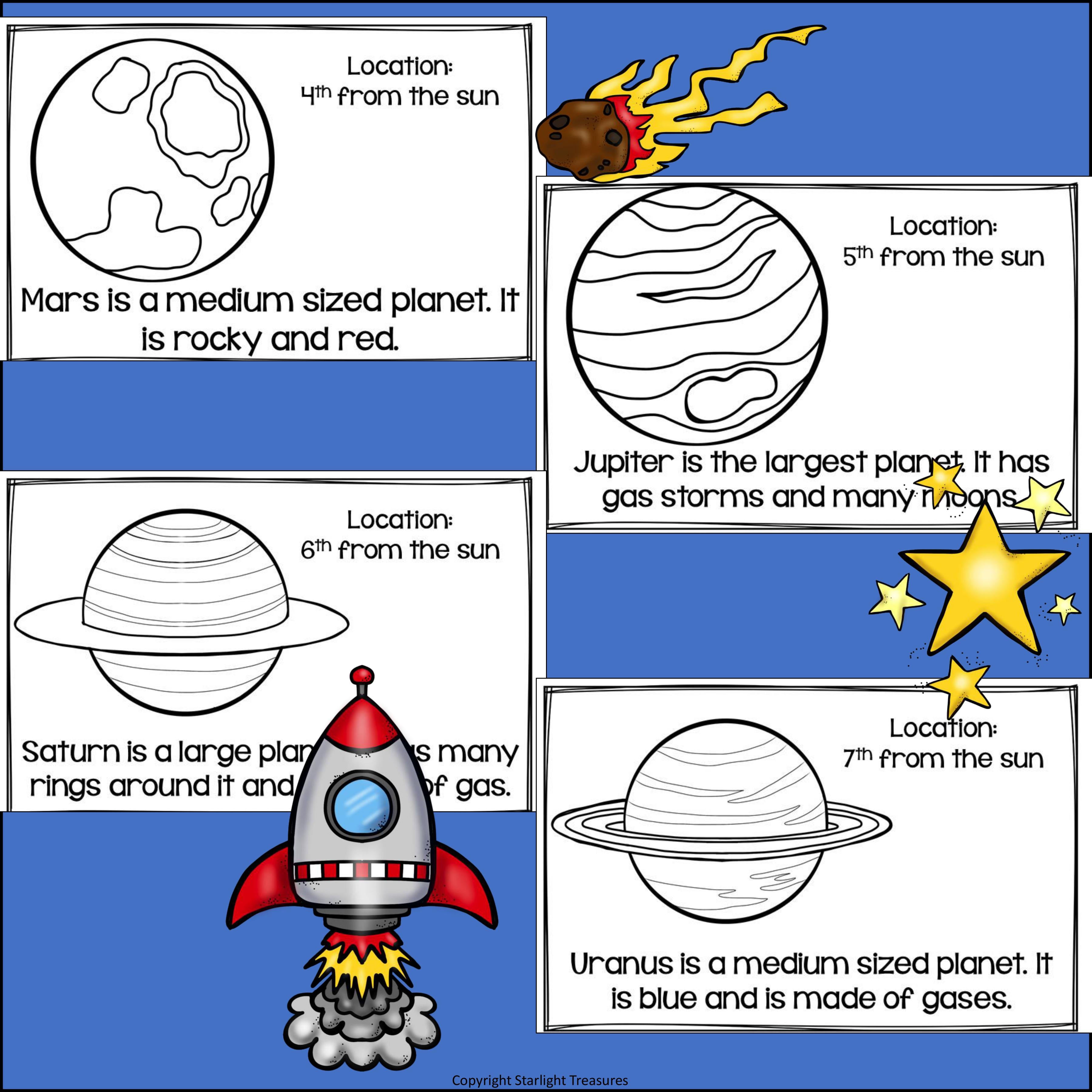Solar System Mini Book for Early Readers: Space Activities