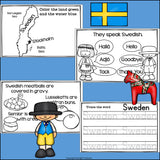 Sweden Mini Book for Early Readers - A Country Study
