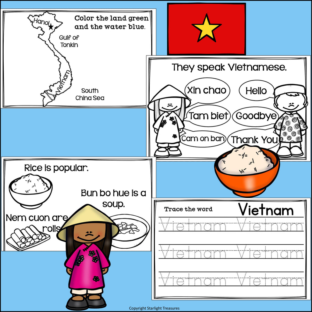 Vietnam Mini Book for Early Readers - A Country Study