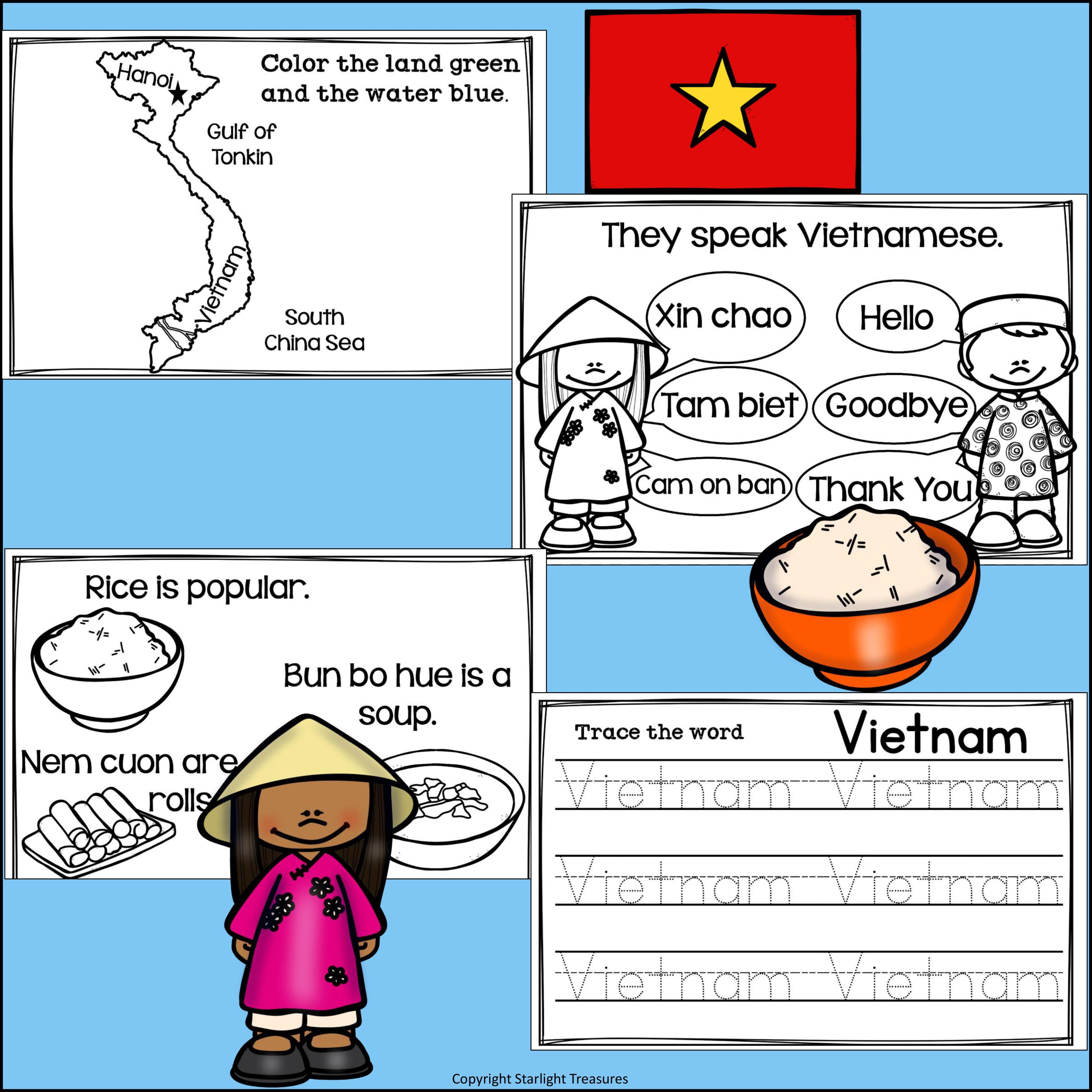 Vietnam Mini Book for Early Readers - A Country Study