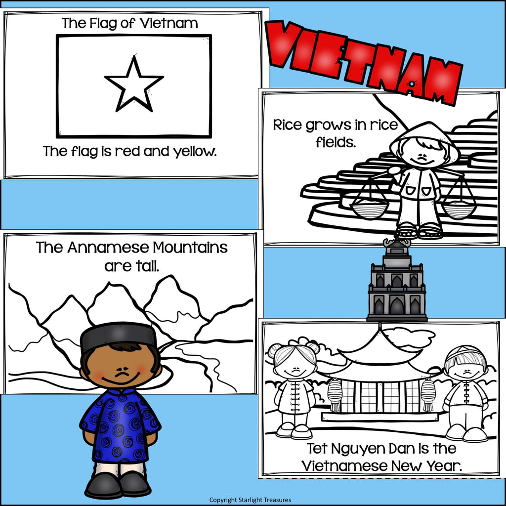 Vietnam Mini Book for Early Readers - A Country Study