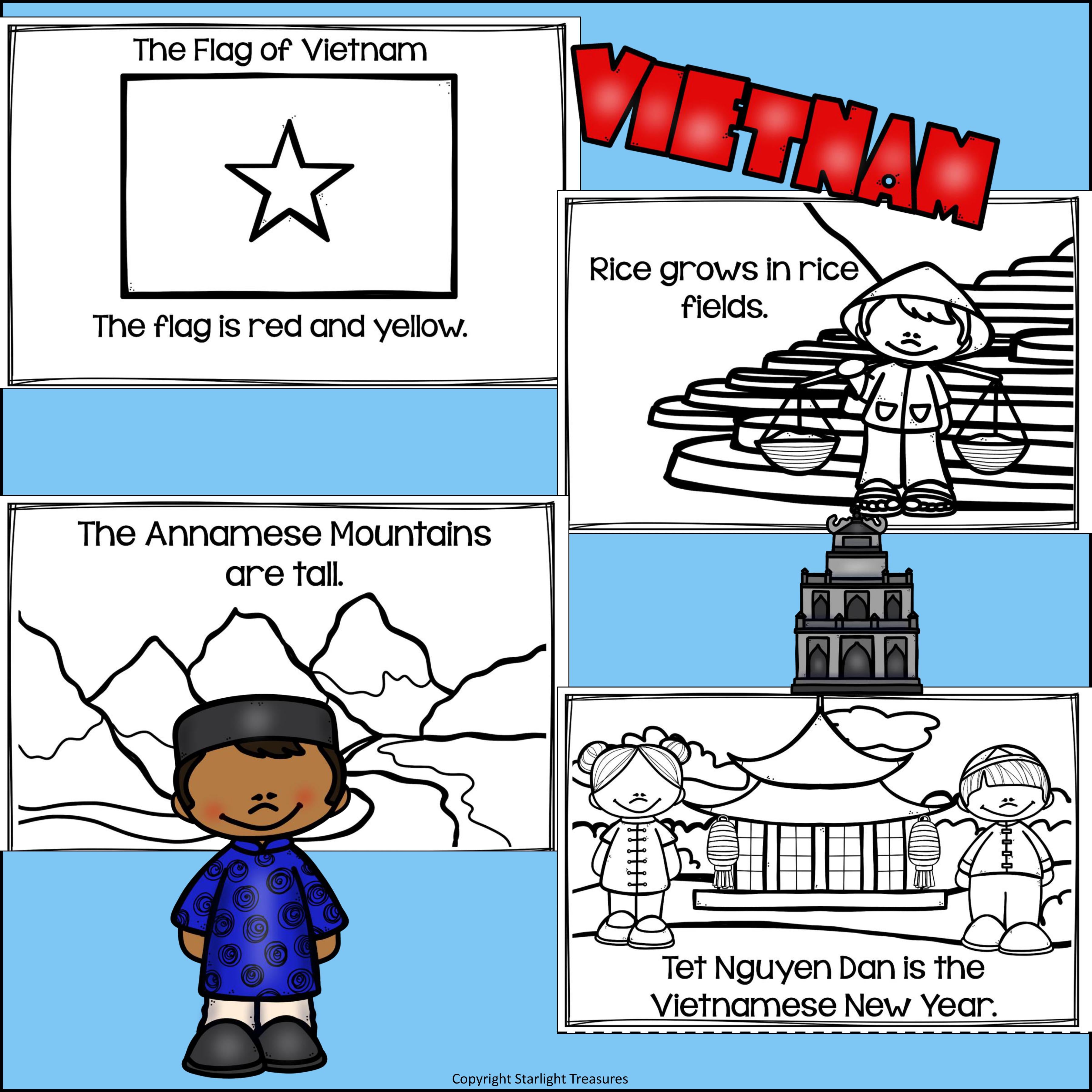 Vietnam Mini Book for Early Readers - A Country Study