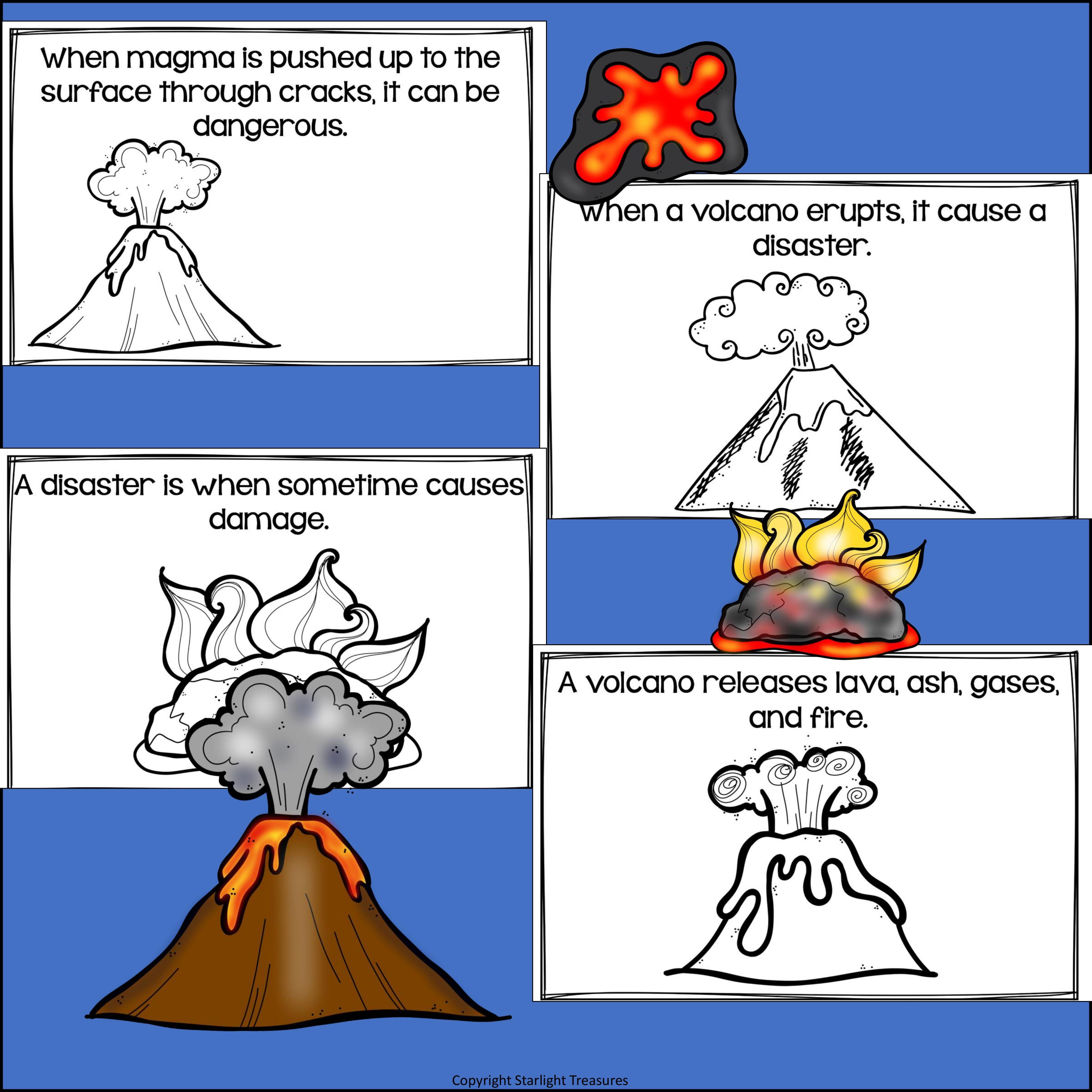Volcanoes Mini Book for Early Readers