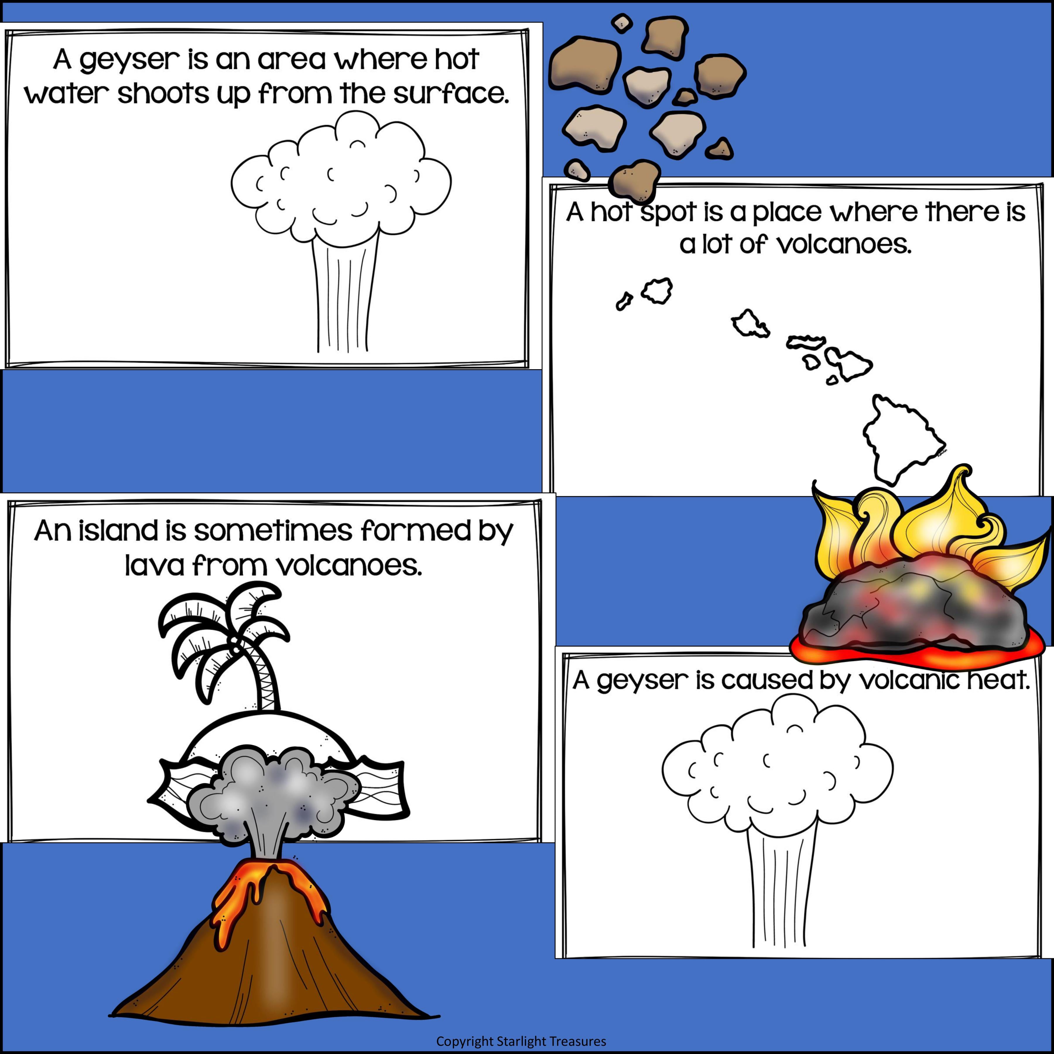 Volcanoes Mini Book for Early Readers