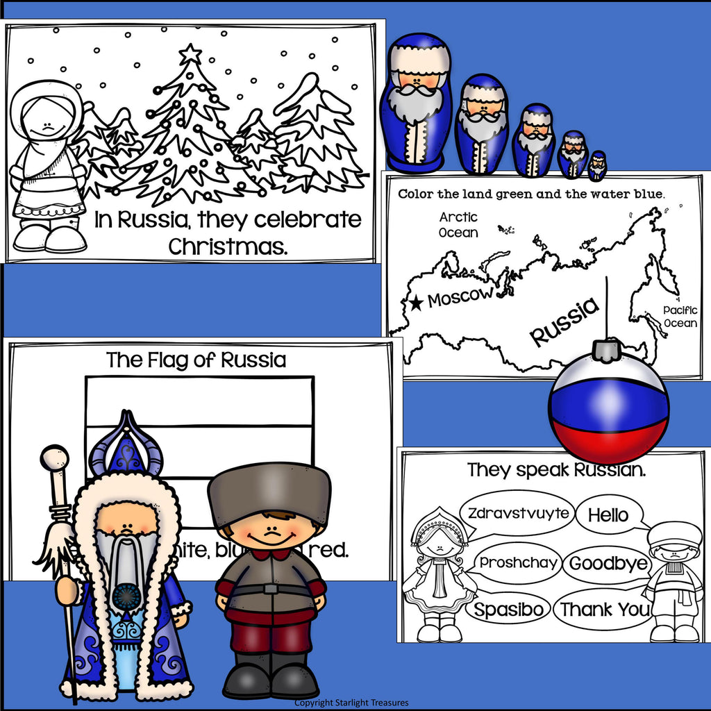 Christmas in Russia Mini Book for Early Readers