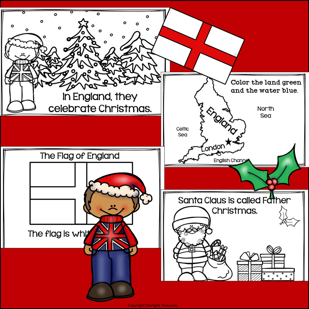 Christmas in England Mini Book for Early Readers