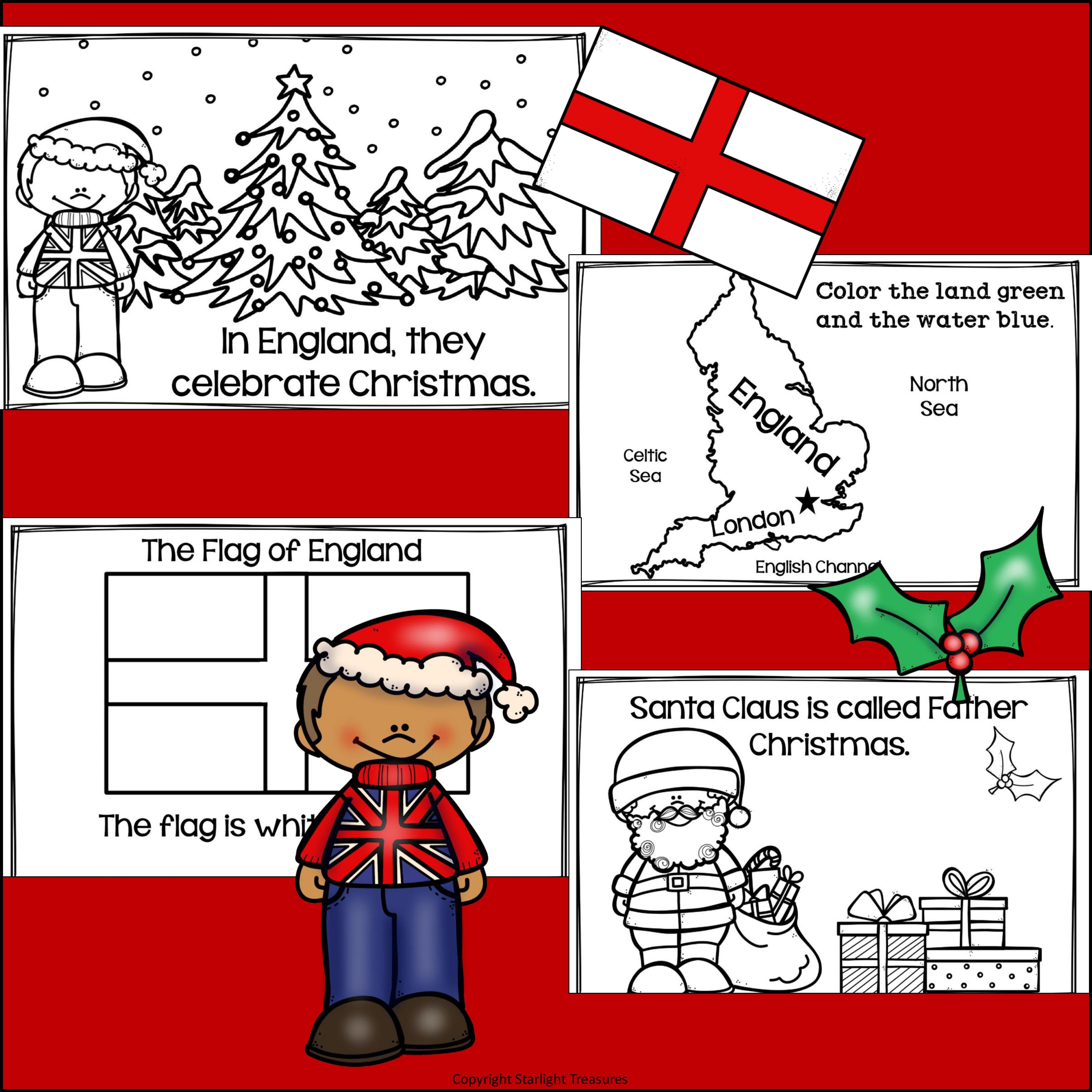 Christmas in England Mini Book for Early Readers